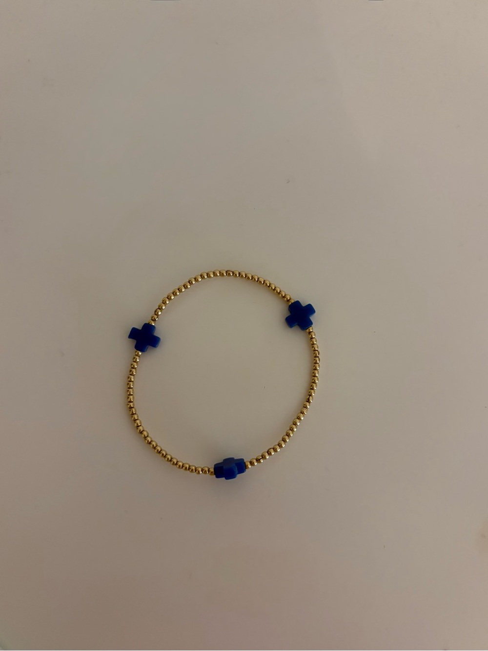 enewton signature cross 2mm gold bracelet cobalt - Picture 4 of 4